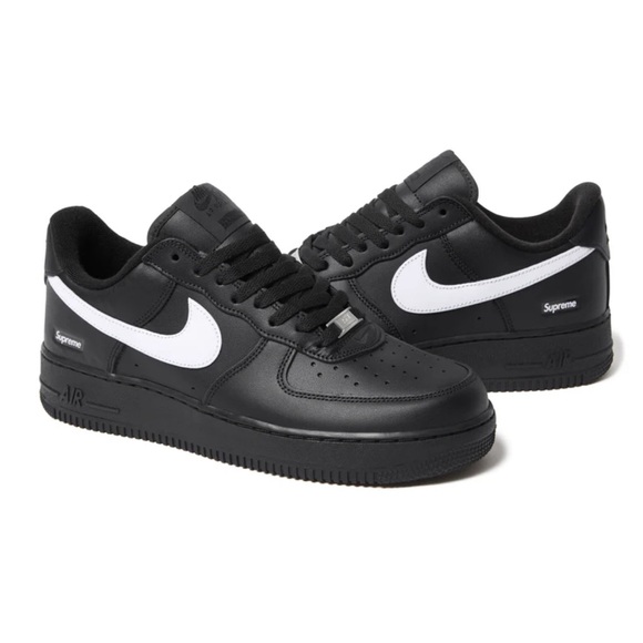 Nike Supreme Air Force 1 Low - Black - Size 6 Men's 7.5 Women's - New in Box